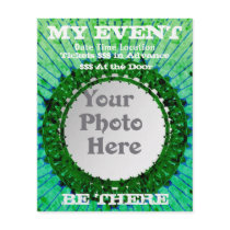 Green Tiedye Photo Event Flyers