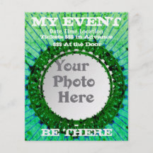 Green Tiedye Photo Event Flyers