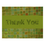 Green Tile Thank You Announcements