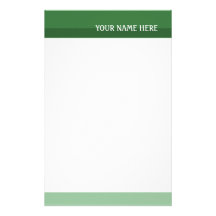 Green Tones Custom Stationery
