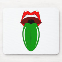 Green Tongue Mouse Pad