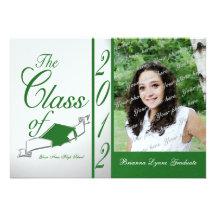 Green Touch of Class Graduation 2012 Announcement