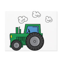 Green Tractor postcards
