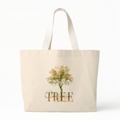 Green Tree Canvas Bags by Curious_Dreams