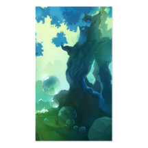 Green tree business card template