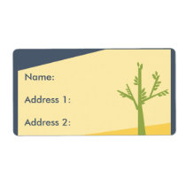 Green Tree in Desert labels
