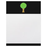 Green Tree. On black background. Customized Letterhead
