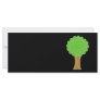 Green Tree. On black background. Customized Rack Card