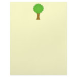 Green Tree. On cream background. Custom Letterhead
