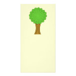 Green Tree. On cream background. Customized Photo Card