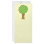Green Tree. On cream background. Custom Rack Card