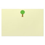 Green Tree. On cream background. Customized Stationery