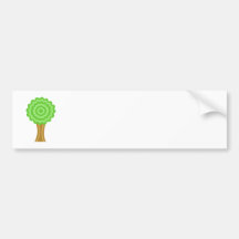 Green Tree. On white background. Custom Bumper Sticker
