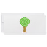 Green Tree. On white background. Rack Card