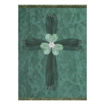 Green Trefoil Cross Personalized Invites