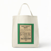 Green trolley canvas bags