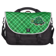 Green Turtle Laptop Messenger Bag