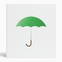 Green Umbrella 3 Ring Binder