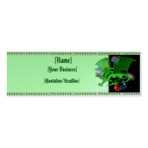 Green Universe Dragon profilecard_skinny_horizo... Business Card Template