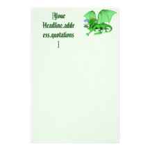 Green Universe Dragon stationery_vertical.v2., ...