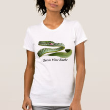 Green Vine Snake Ladies Petite T-Shirt