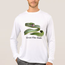 Green Vine Snake Micro-Fibre Long Sleeve Tee Shirt