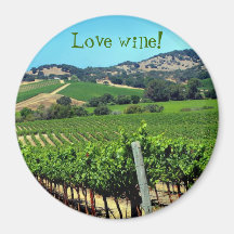 green vineyard photograph refrigerator magnet