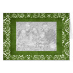 Green Vintage Damask Frame Cards
