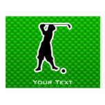 Green Vintage Golfer Postcards