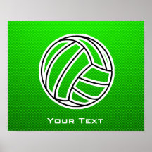 Green Volleyball Poster