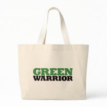 Green Warrior - Black Tote Bags