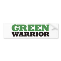 Green Warrior - Black Bumper Sticker