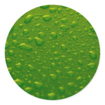 Green water drops sticker