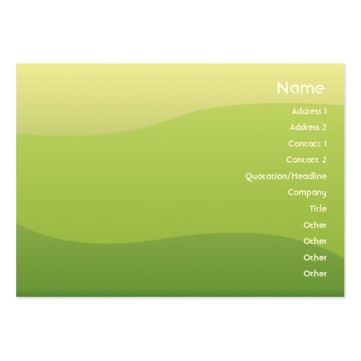 Green Waves - Chubyy Business Cards