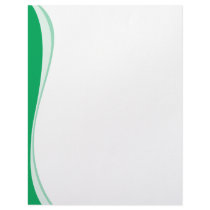 Green Waves Side Custom Letterhead