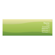 Green Waves - Skinny Business Card Template