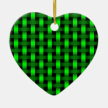 Green Weaved Christmas Tree Ornament