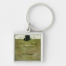 Green Wedding Custom Groomsmen Gift Key Chain
