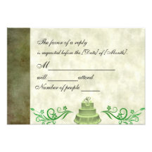 Green Wedding Custom Response Cards