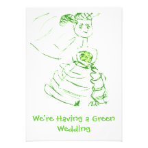 Green Wedding Invite