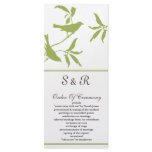 green Wedding program Personalized Rack Card