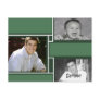 Green & White 3 photo graduation card Postcards
