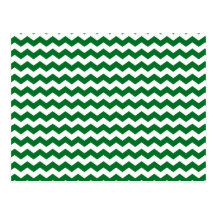 green white chevrons post card