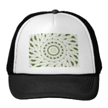 Green White Kaleidoscope Art 11 Trucker Hat