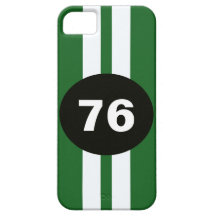 Green White Racing Stripes Iphone 5 Case