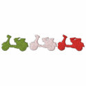 Green White & Red Embroidered scooter polo embroidered shirts