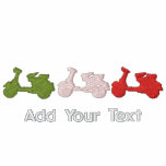 Green White & Red scooter customizable embroidered embroidered shirts