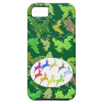 Green Wild Jungle n Deer Roaming Case For The iPhone 5