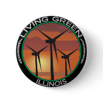 Green Wind Illinois Pin