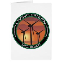 Green Wind Michigan Greeting Card